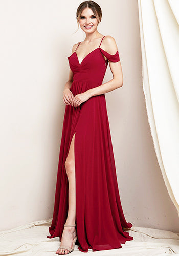 Estelle Dress in Cranberry Red