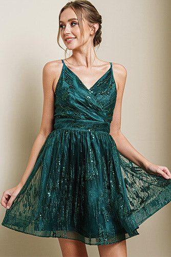 Beyond The Galaxy Dress in Emerald