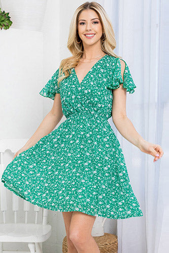 Wildflower At Heart Dress in Green