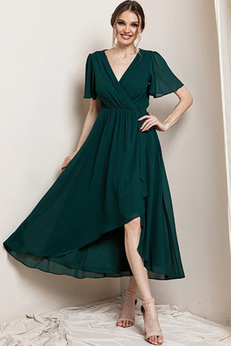 Amanda Dress in Hunter Green