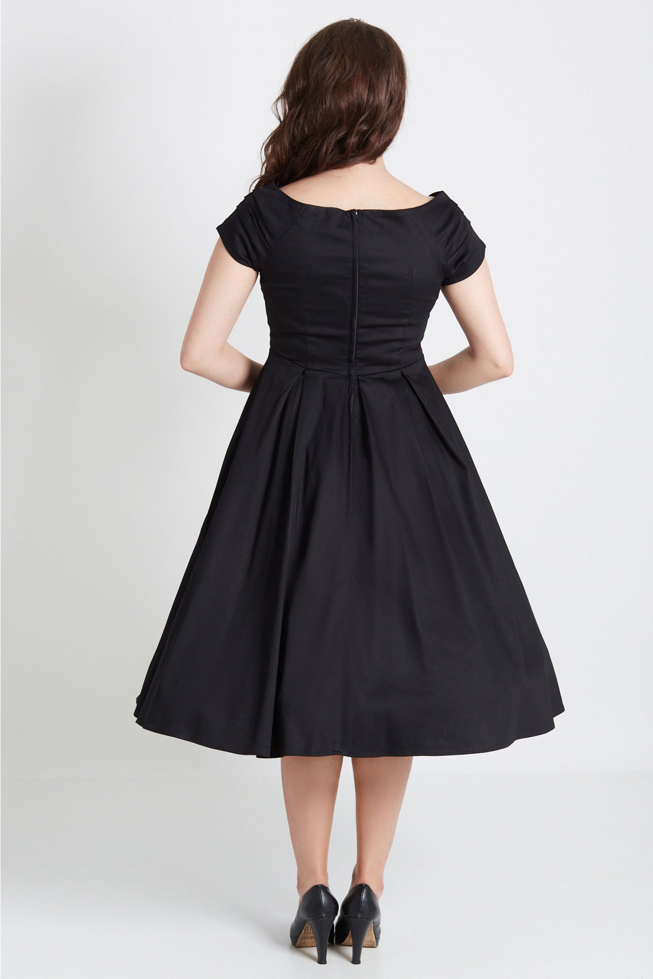 Lily Retro Dress in Black