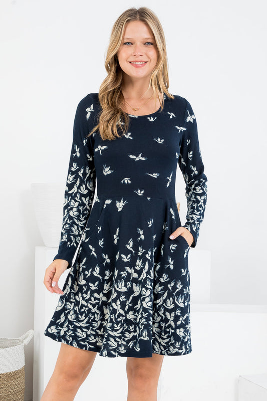 PRE-ORDER: Birds Sweater Dress