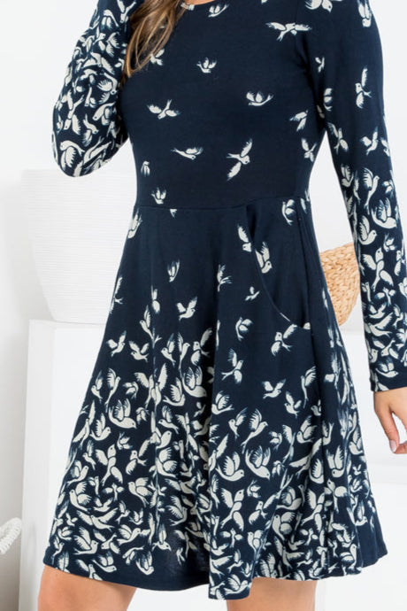 PRE-ORDER: Birds Sweater Dress