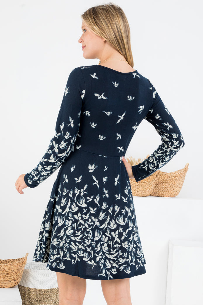 PRE-ORDER: Birds Sweater Dress