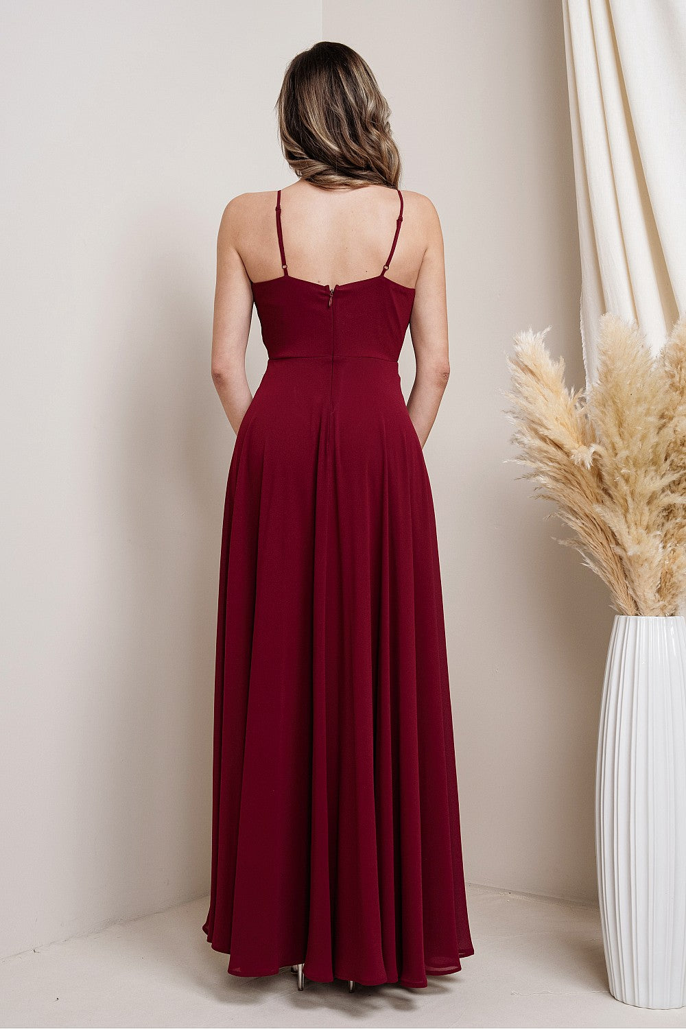 Bella Dress in Wine