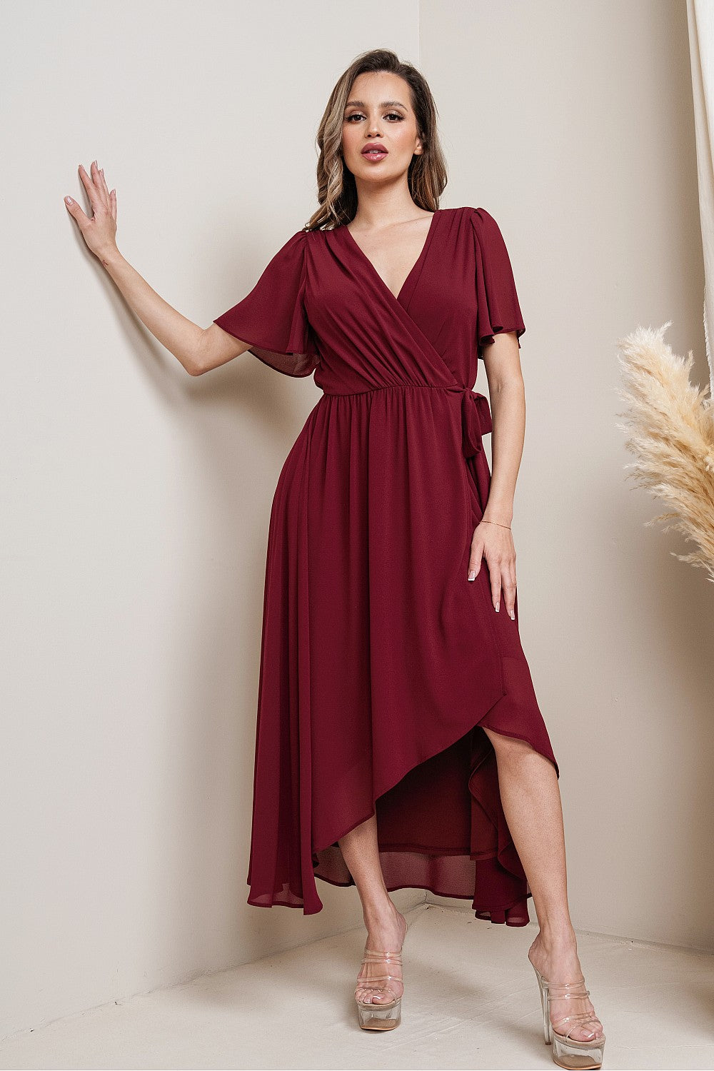 PRE-ORDER: Amanda Dress in Wine