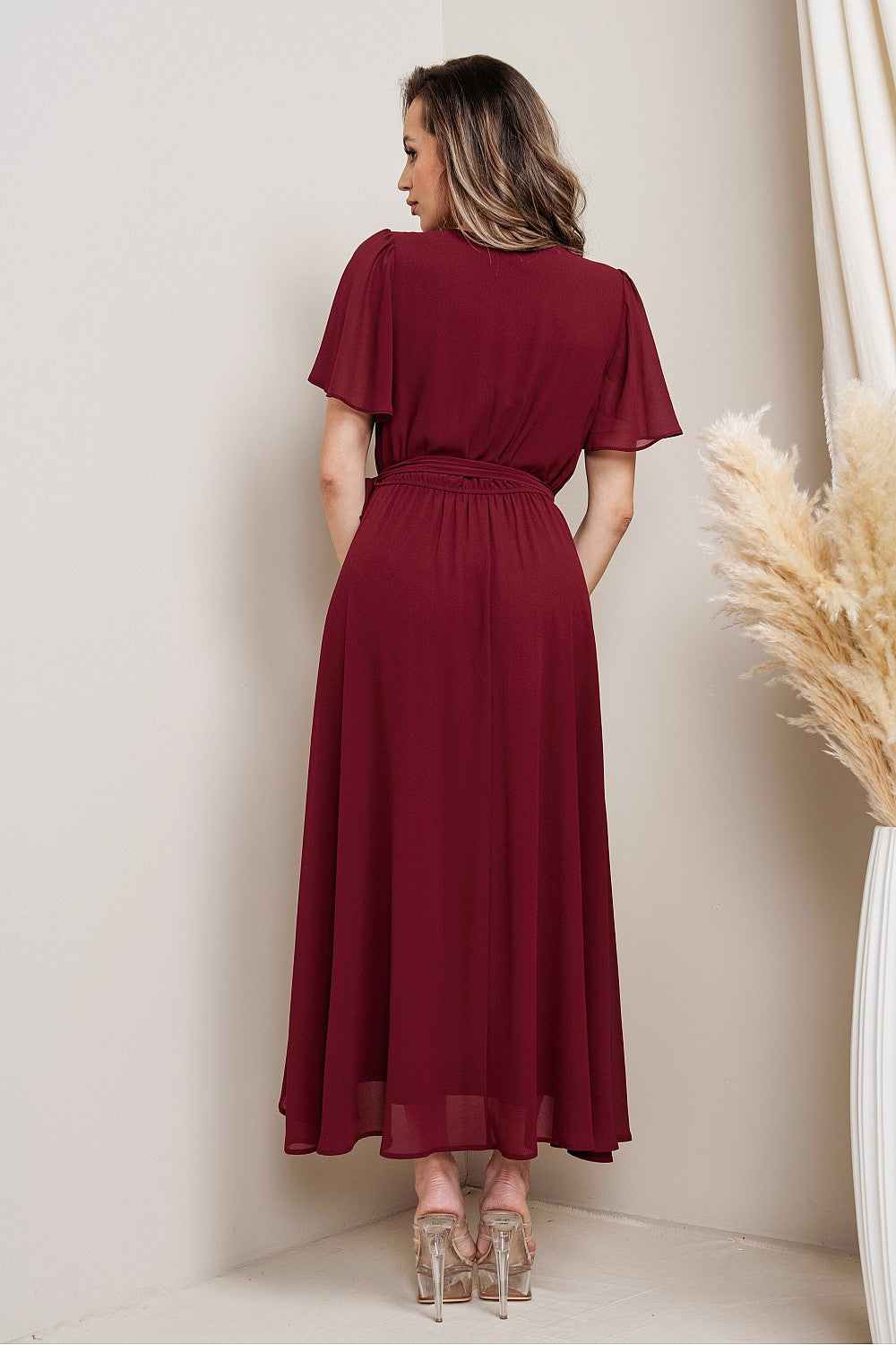 PRE-ORDER: Amanda Dress in Wine