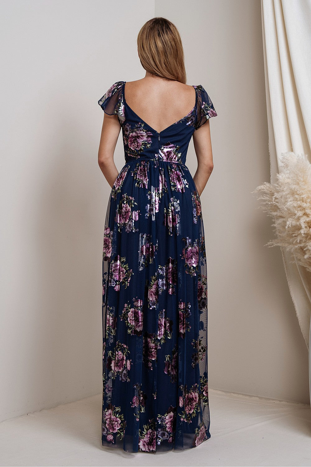 Belinda Dress in Navy Floral