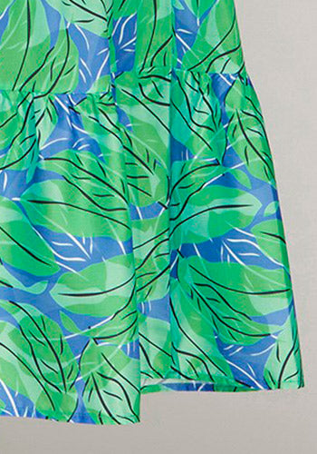 Vacation Bound Dress in Green/Blue - Plus