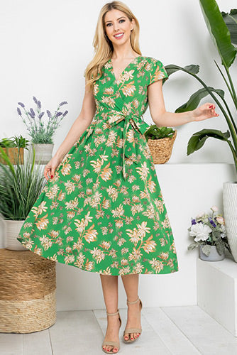 Green Space Midi Dress