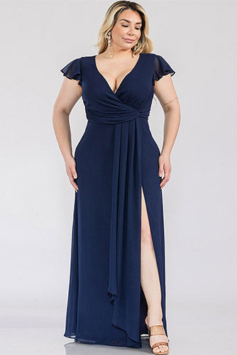 Harper Dress in Navy - Plus