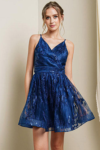 Beyond The Galaxy Dress in Sapphire