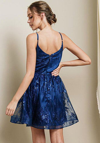 Beyond The Galaxy Dress in Sapphire