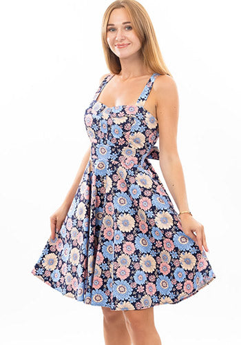 Summer Sweetheart Dress in Blue Pink