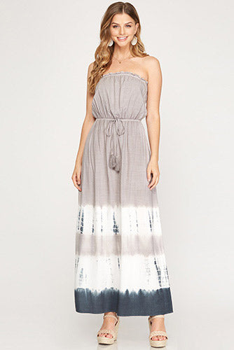 Cloudy Beach Tie Dyed Maxi Dress