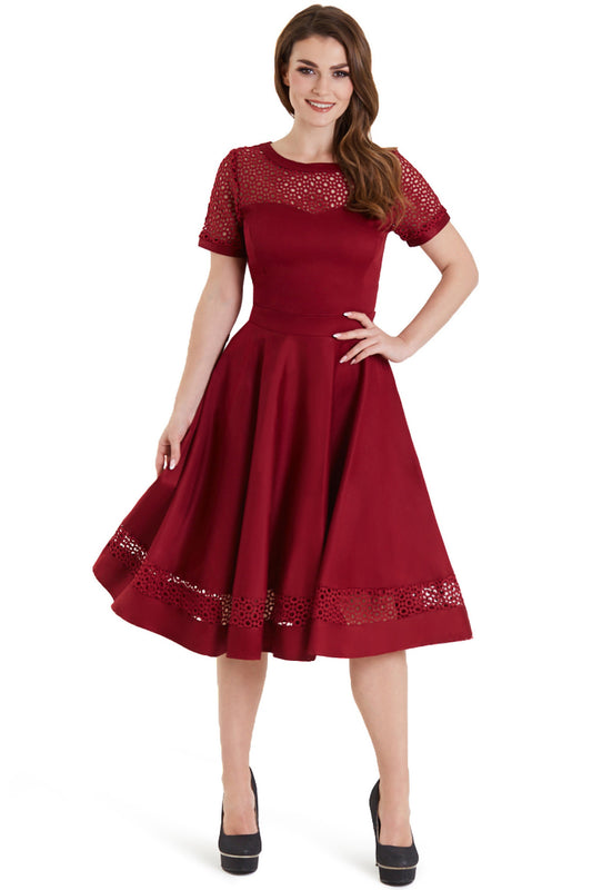 Tessa Dress in Burgundy