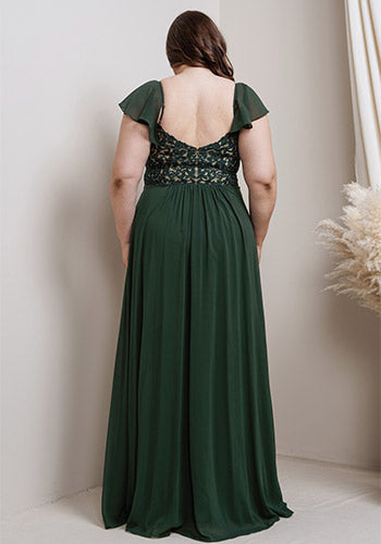 Danica Dress in Green - PLUS