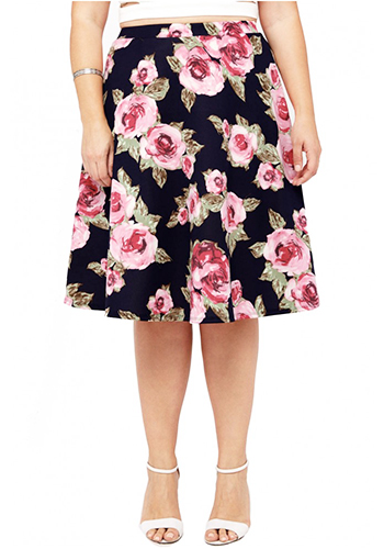 Rose Planting Scubba Skirt - Flare - $39.95 : Women's Vintage-Style ...