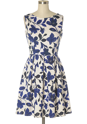Boulevard Dress in Royal Floral - $59.95 : Women's Vintage-Style ...