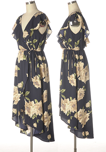 Blooming Season Dress in Beige Floral Navy - $59.95 : Women's Vintage ...