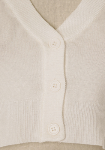 Sugar Drop Crop Cardigan in White - Click Image to Close