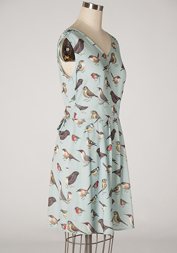 Bird Watching Dress in Light Blue - Click Image to Close