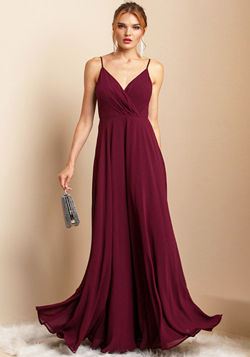 Bella Dress in Wine - Cliquez sur l'image pour la fermer