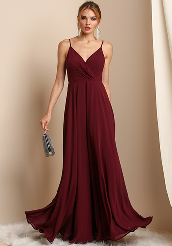 Bella Dress in Wine - Click Image to Close