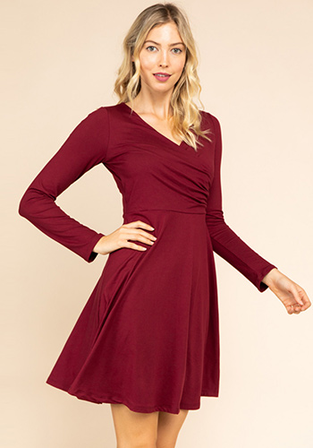 Hearts Content Dress in Burgundy - 57 