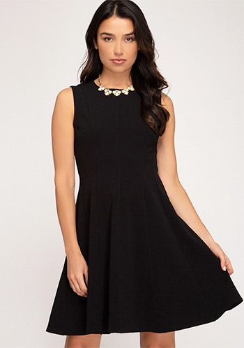 black fit and flare dress canada