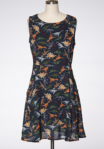 Dino Museum Dress in Multi - Cliquez sur l'image pour la fermer