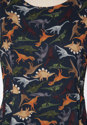 Dino Museum Dress in Multi - Click Image to Close