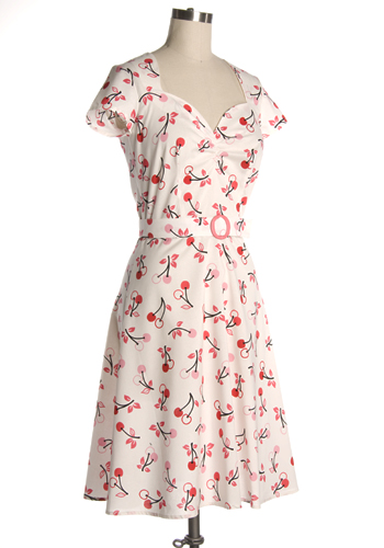 Aimee Dress in White Cherry - $61.72 : Women's Vintage-Style Dresses ...