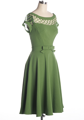 Alika Dress in Green - $144.95 : Women's Vintage-Style Dresses ...