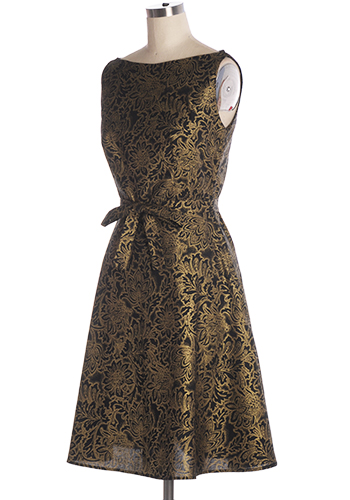 Monique Dress in Mystic Gold - $34.98 : Women's Vintage-Style Dresses ...