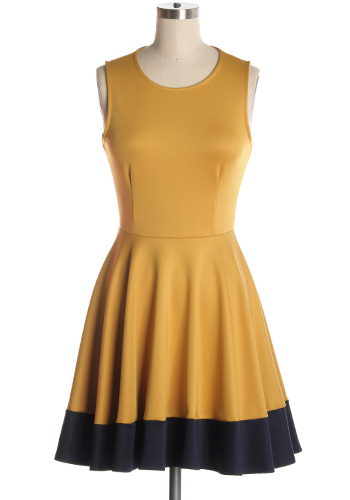 Turning Leaves in Mustard - $44.95 : Women's Vintage-Style Dresses ...